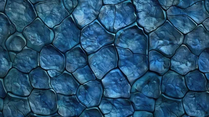 Fototapeten Blue lizard skin texture background, crocodile leather fabric material backdrop © Prometheus 