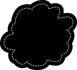 Black speech bubble. Dialog, talk, speech, think, chat