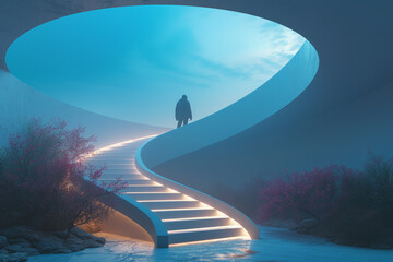 A composition with deliberate and controlled use of negative space, allowing the viewer's focus to be directed towards key elements. Concept of deliberate void. Generative Ai