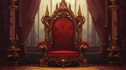 Throne chair illustration vector