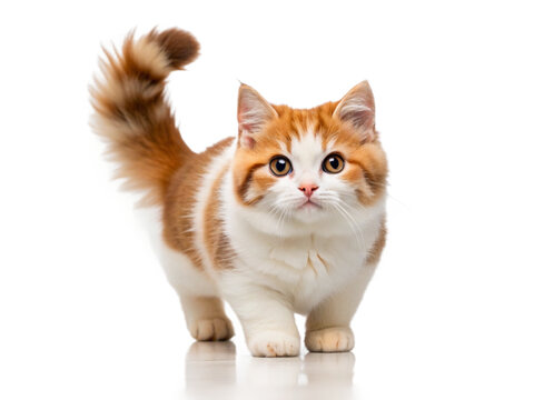 Munchkin Cat isolated white background