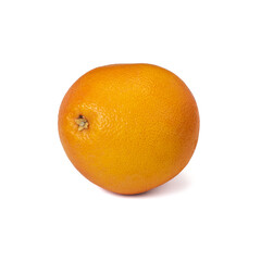 Pink ripe grapefruit slice on white isolated background