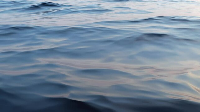 Wavy water surface of the ocean with ripples. Footage in High Quality 4K with an atmosphere of grandeur, tranquility and silence.