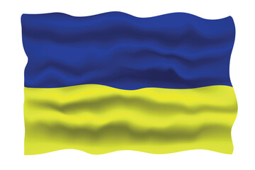 Vector image of Ukrainian flag on a white background.
