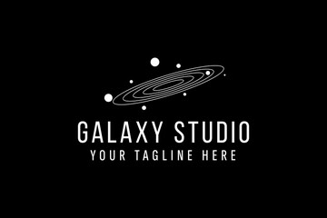 galaxy logo vector icon illustration