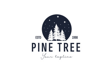pine tree logo vector icon illustration