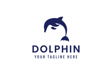 dolphin logo vector icon illustration