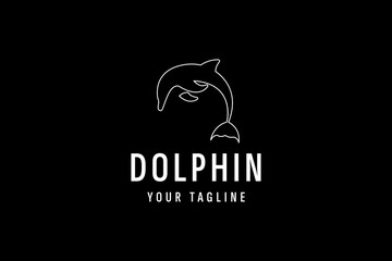 dolphin logo vector icon illustration