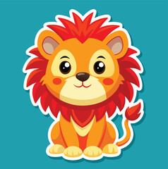 Fototapeta premium Cute Lion illustration vector design