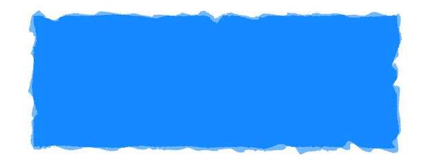 Fototapeta premium Ripped rectangle, jagged blue paper banner vector illustration