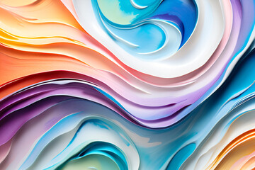 an abstract swirling watercolor painting. Generative AI (생성형 AI)
