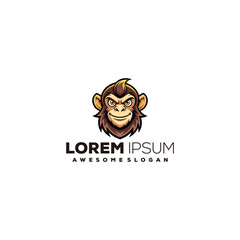 Gorilla head mascot logo