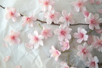 fondant cherry blossoms on rice paper