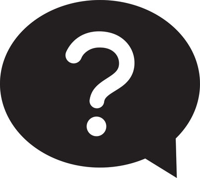 recommend clip art: Question mark message outline and flat