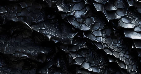 Fototapeten Abstract dragon close up scales surface texture © Александр Ковалёв