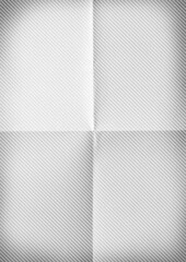 White crumpled diagonal striped paper background.