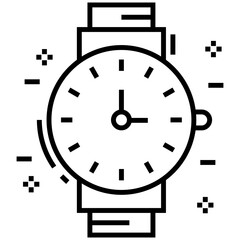 Wristwatch line  icon design 