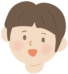 어린이 미소 얼굴 일러스트 smile children face