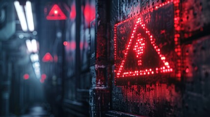 Digital alert of breach on a secure network display