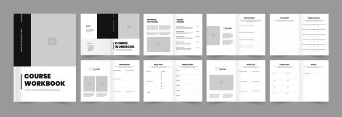 The Course Workbook Template - obrazy, fototapety, plakaty