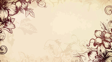 vector vintage floral background with decorative