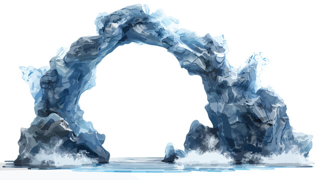 Water Arch Isolated Illustration