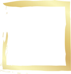 Gold square frames brush. Design elements