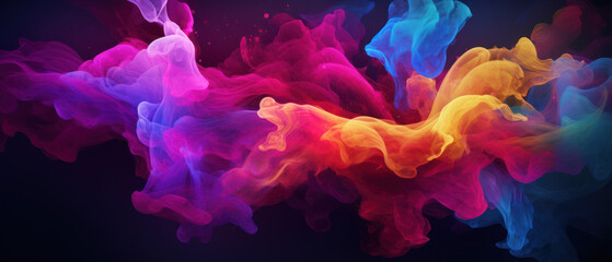 Fototapeta na wymiar abstract fusion background with waves of colorful smoke and fabric pattern