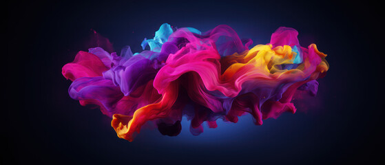 abstract fusion background with waves of colorful smoke and fabric pattern