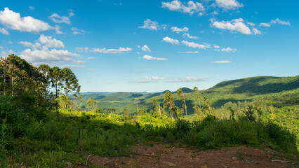 Fototapeta na wymiar A view of the countryside in the Carapina Valley - Sao Francisco de Paula, Serra Gaucha (South of Brazil)