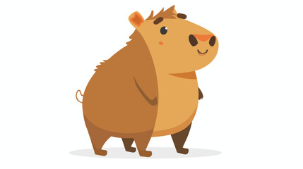 Capybara standing icon. Cute cartoon kawaii funny