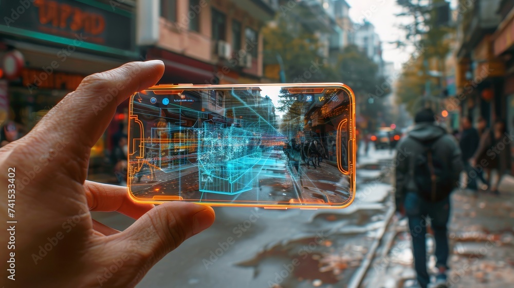 Poster augmented reality app for visualizing cloud infrastructure in real-time, blending physical and digit
