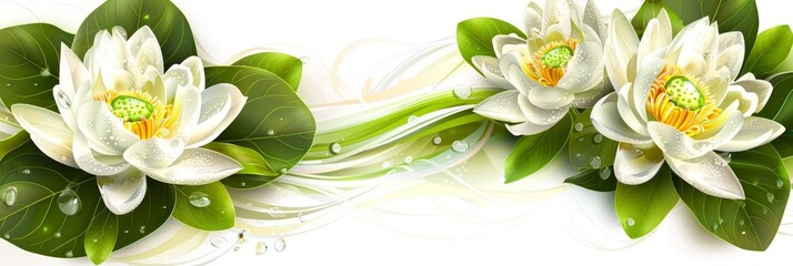 Light and airy spring background inspired by soft dawn colors with mist and dew hints