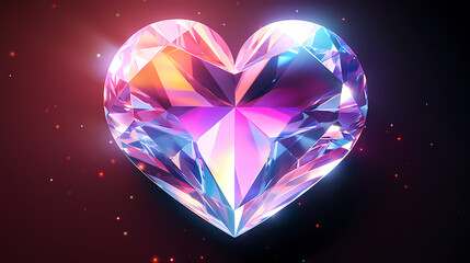 Crystal illustration with copy space, banner, flat lay, top view