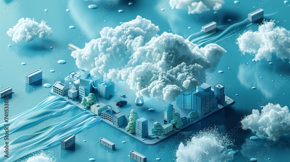 Poster disaster recovery simulation using cloud backups, demonstrating the resilience of cloud infrastructu