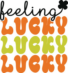 st patrick's day retro cut file design