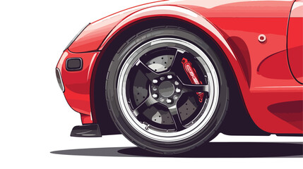 Car wheel isolated vector style illustration isolated