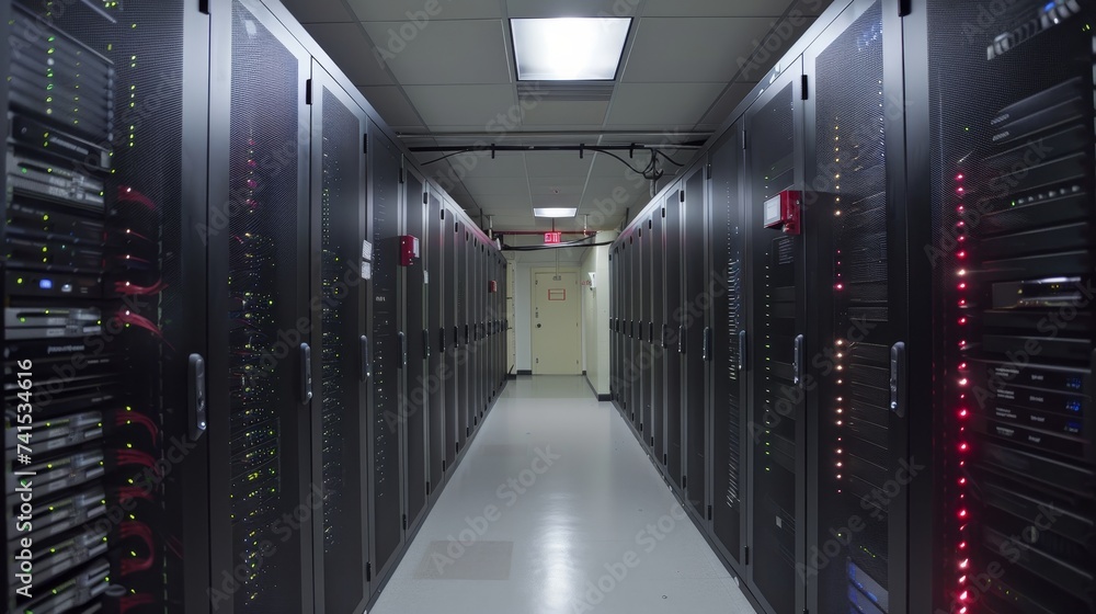 Poster time-lapse of a server rooms transformation from traditional computing to cloud-based infrastructure