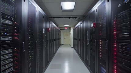 Time-lapse of a server rooms transformation from traditional computing to cloud-based infrastructure