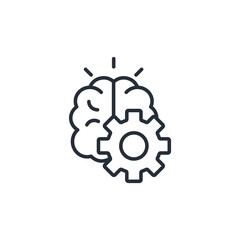 creative mind icon. vector.Editable stroke.linear style sign for use web design,logo.Symbol illustration.