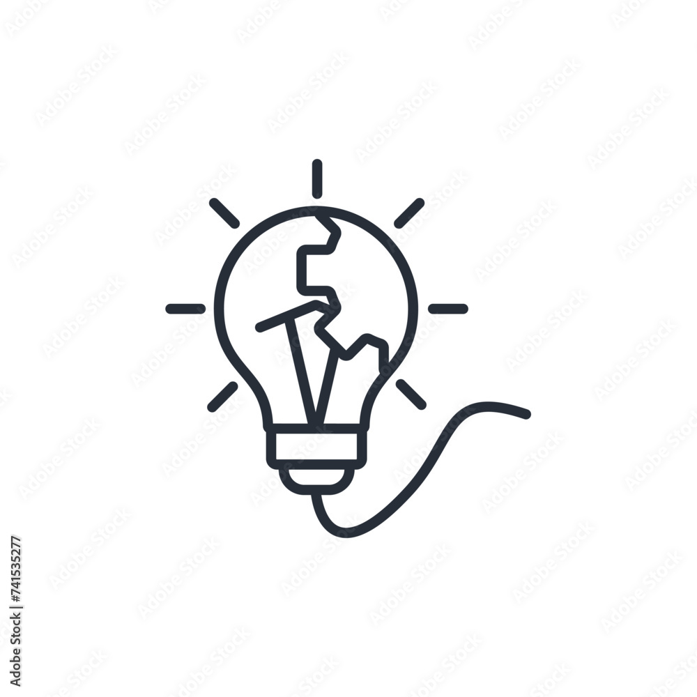 Poster idea icon. vector.editable stroke.linear style sign for use web design,logo.symbol illustration.