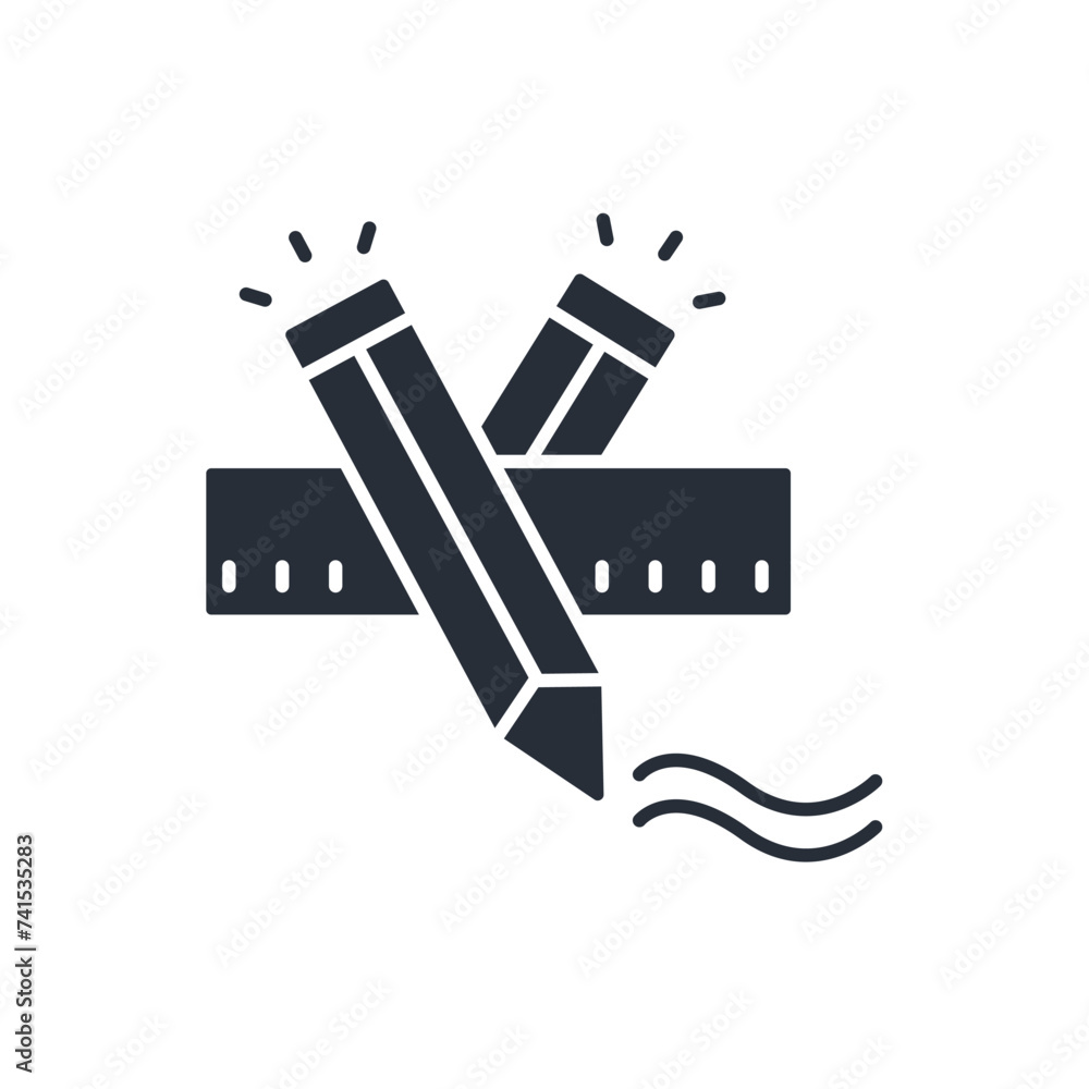 Poster design icon. vector.editable stroke.linear style sign for use web design,logo.symbol illustration.