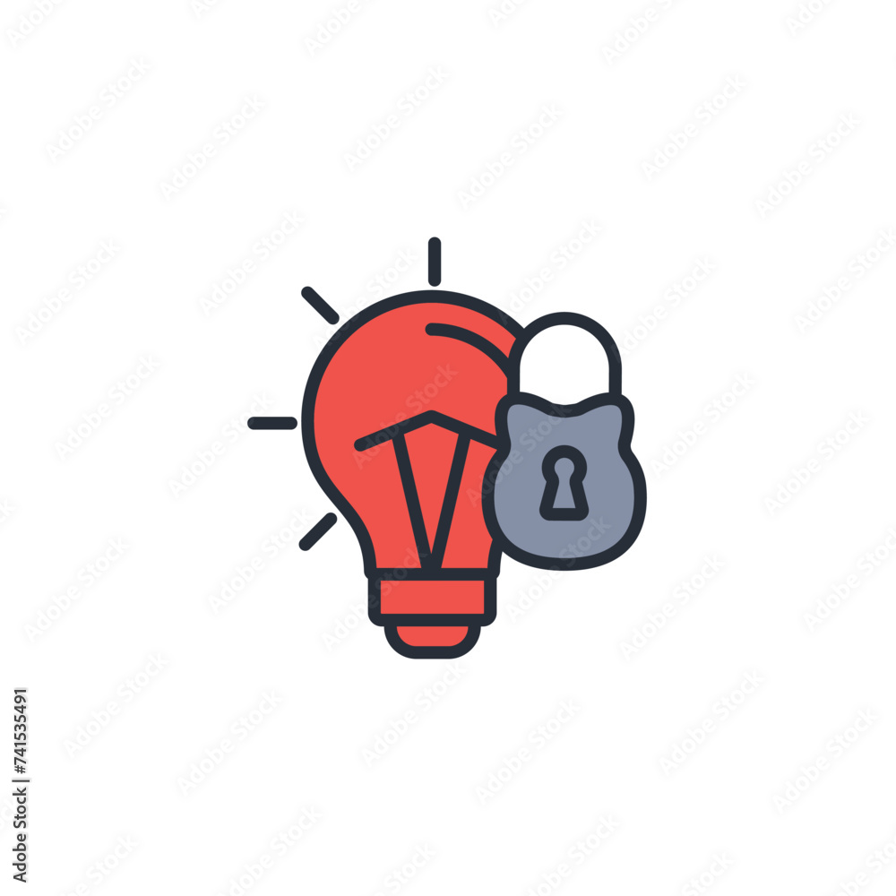 Poster intellectual property icon. vector.editable stroke.linear style sign for use web design,logo.symbol 