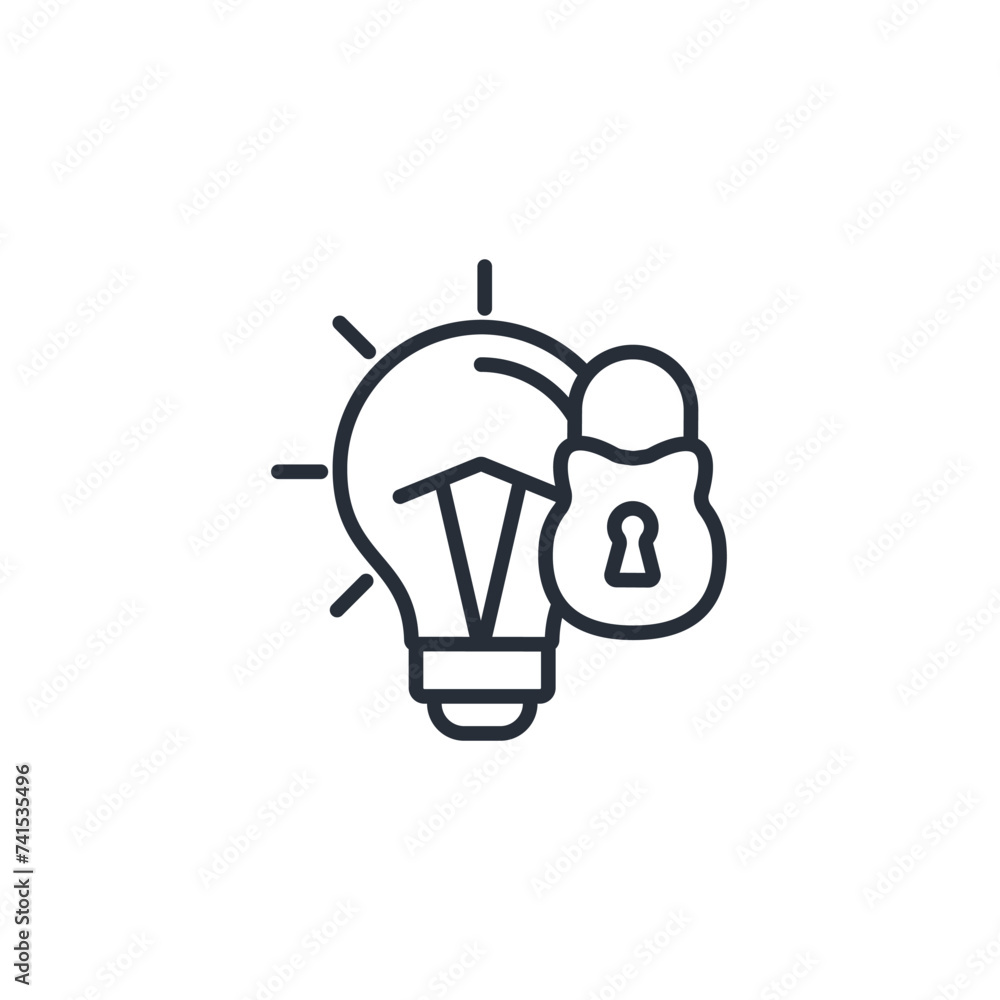 Poster intellectual property icon. vector.editable stroke.linear style sign for use web design,logo.symbol 