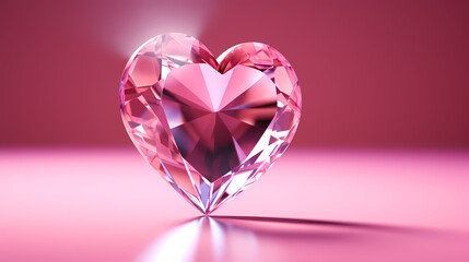 Crystal illustration with copy space, banner, flat lay, top view