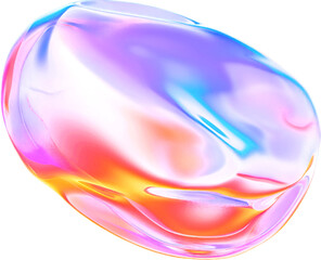 Fototapeta premium Colorful liquid isolated on transparent background.PNG