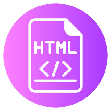 html file gradient icon