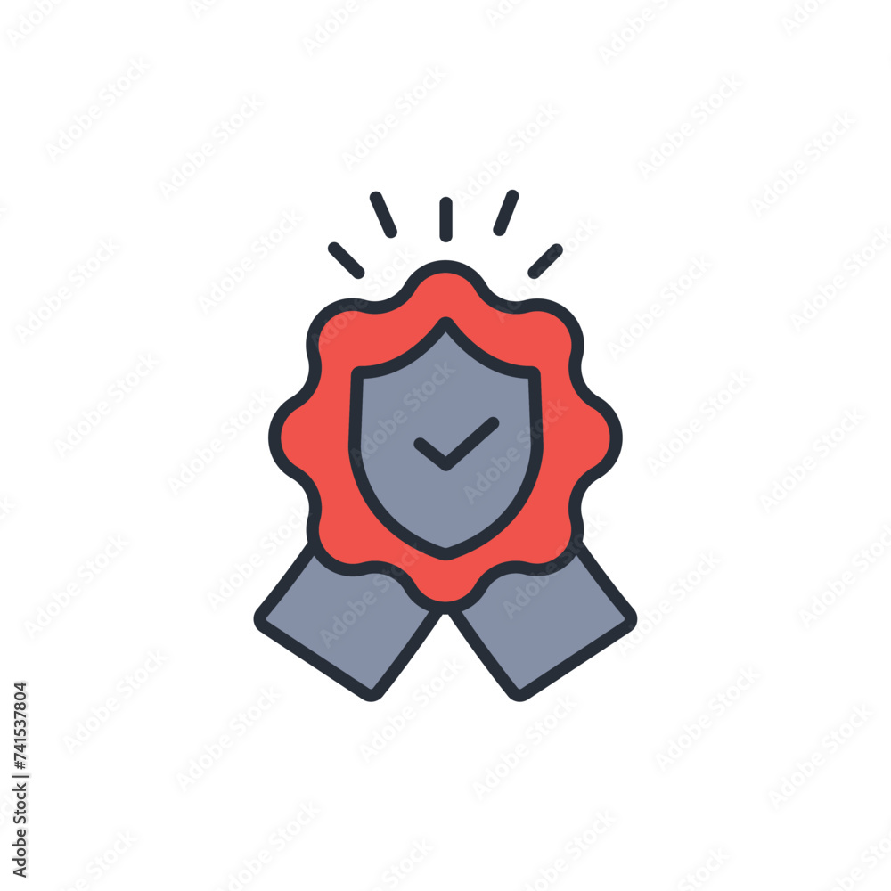 Poster protect icon. vector.editable stroke.linear style sign for use web design,logo.symbol illustration.
