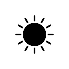 Sun icon isolated on white background. Sun vector icon