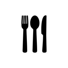 Fork, Spoon, and Knife. Restaurant icon. food icon. Eat. Cutlery icon.